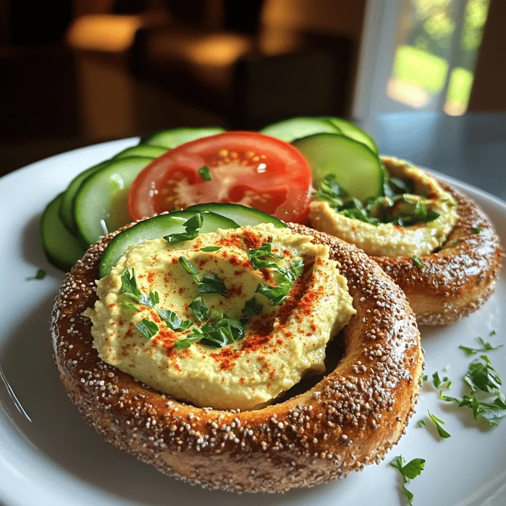 To make a tasty bagel au houmous et avocat, you need a few key items. First, choose whole grain bagels for a healthy base. Whole grain adds fiber and nutrients to your meal. You will need hummus, which you can buy or make at home. Hummus is a great source of protein and healthy fats.