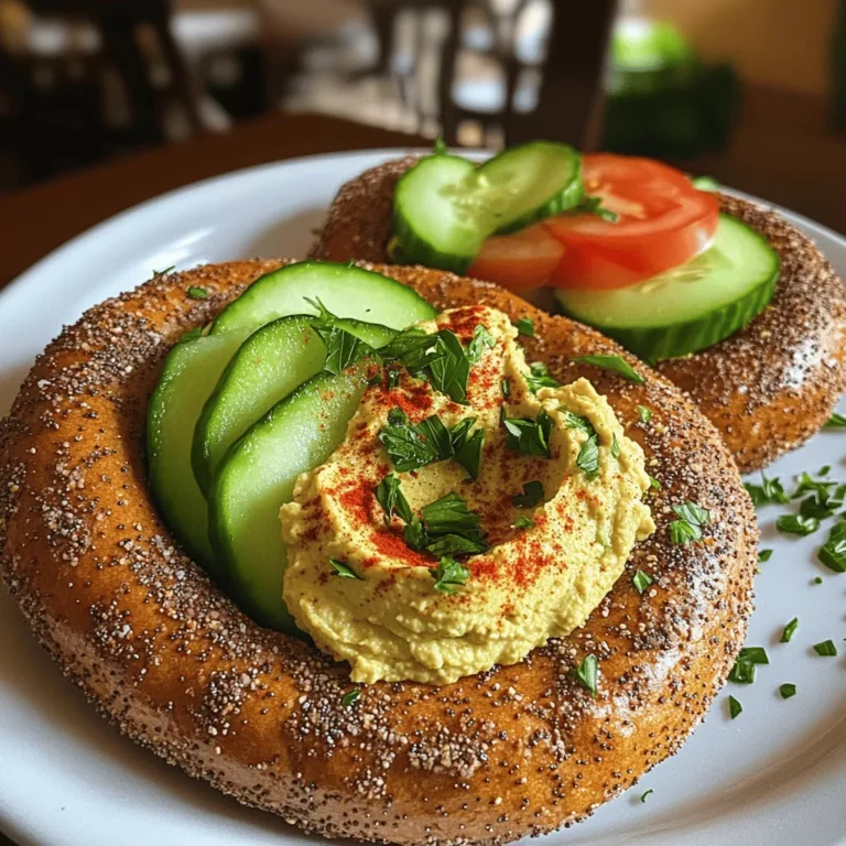 To make a tasty bagel au houmous et avocat, you need a few key items. First, choose whole grain bagels for a healthy base. Whole grain adds fiber and nutrients to your meal. You will need hummus, which you can buy or make at home. Hummus is a great source of protein and healthy fats.