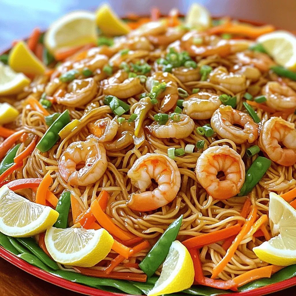Pancit Canton is a tasty stir-fry noodle dish from the Philippines. It features thick egg noodles, fresh veggies, and proteins like shrimp or chicken. This dish is a mainstay in Filipino cuisine, often served at parties and family gatherings.