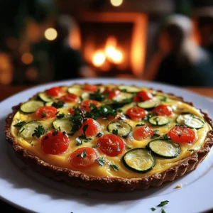 To make a tasty quiche sans pâte aux légumes, you need simple ingredients. Start with four large eggs and a cup of whole milk. This mix gives the quiche its rich texture. You also need one cup of grated cheese, like Gruyère or Cheddar, for that creamy flavor. Vegetables add both taste and color. I love using one medium zucchini, one red bell pepper, and a cup of chopped spinach. Cherry tomatoes and onions bring sweetness and depth. Don't forget two cloves of minced garlic and some dried thyme for flavor. Finally, salt, pepper, and olive oil will help bring everything together.