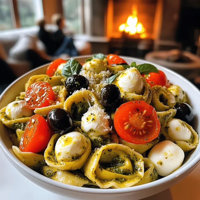 To make the best pesto tortellini pasta salad, you need fresh ingredients. Here is a list of the key ingredients: