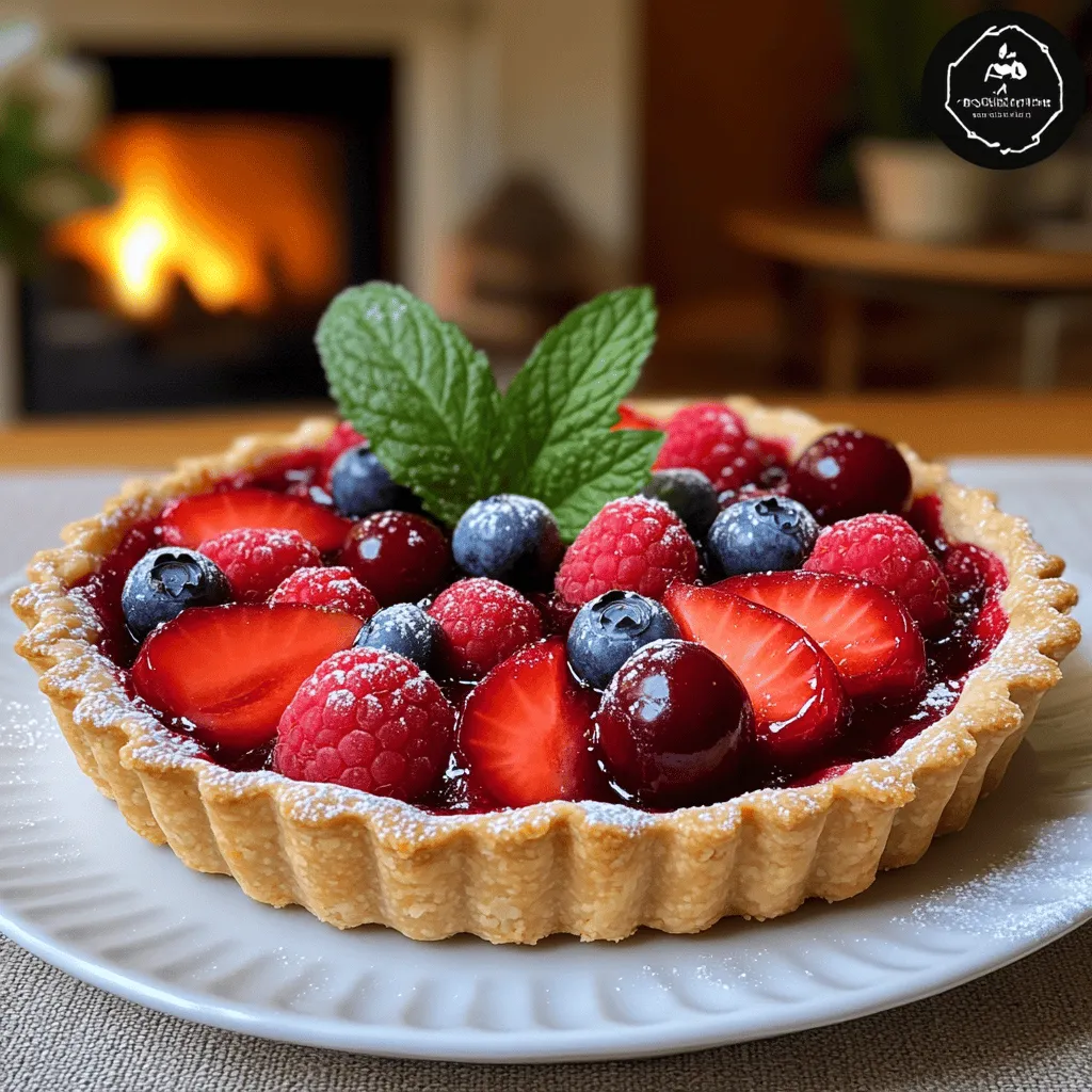 To make Tarte Rustique aux Fruits Rouges, you need simple, fresh ingredients. First, the homemade pastry crust is key. You will need flour, sugar, salt, and cold butter. The cold butter helps create a flaky crust.