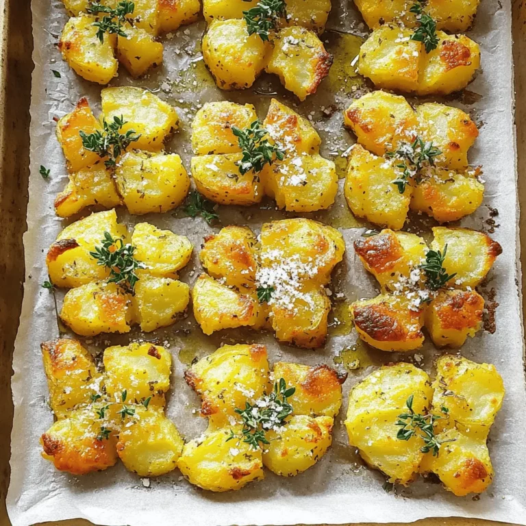 To make great smashed potatoes, you need to follow a few key steps. First, gather your ingredients. For crispy smashed potatoes, use baby potatoes, olive oil, garlic, herbs, smoked paprika, salt, and pepper. You can also add Parmesan cheese if you like.