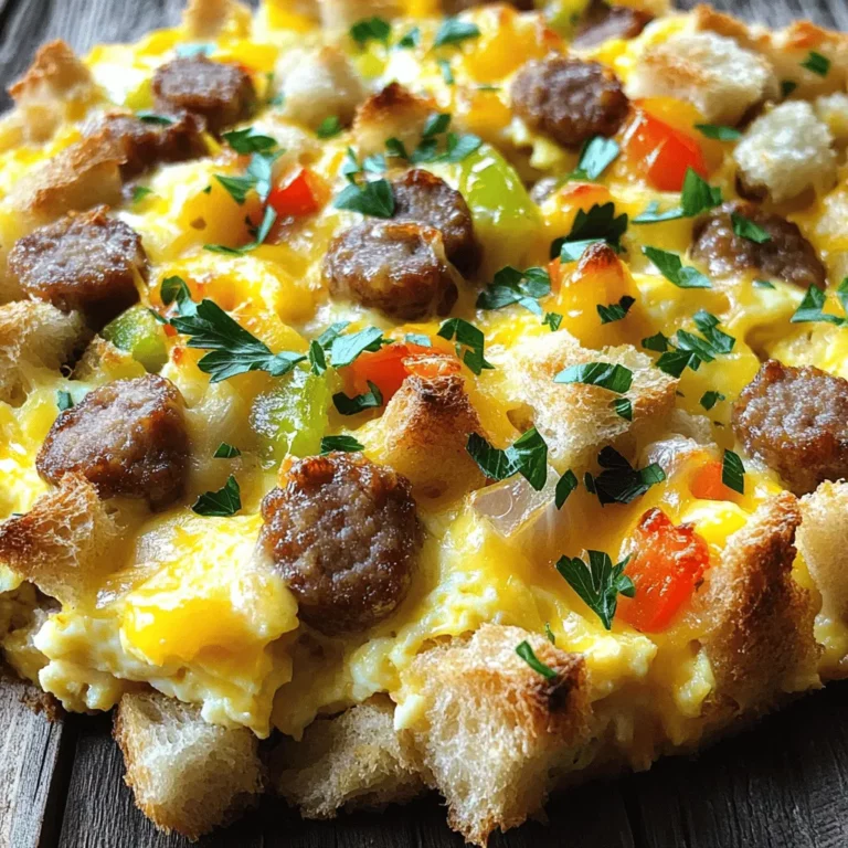 To make a great sausage egg cheese casserole, you need key ingredients. The base starts with breakfast sausage. I prefer using one pound of either mild or spicy sausage, depending on your taste. Next comes the eggs, and you will need eight large eggs. These provide the fluffy texture that makes the casserole so delicious.