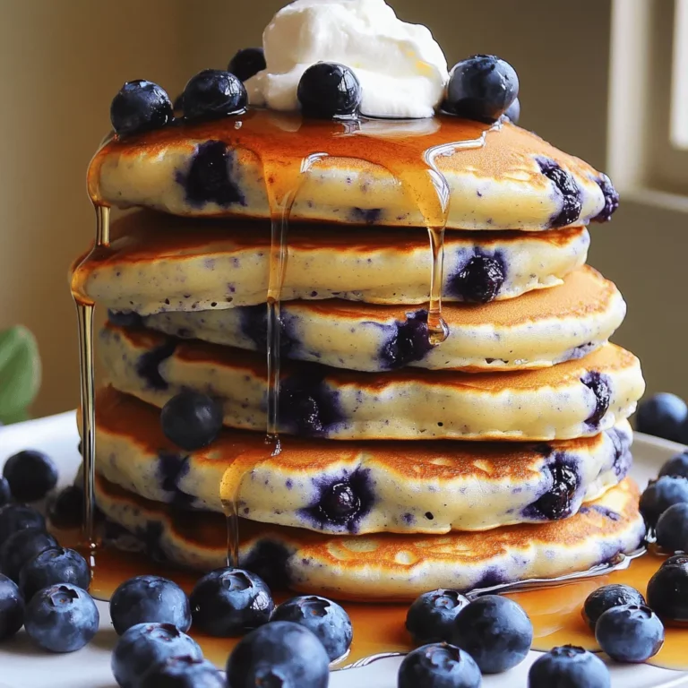 To make a great blueberry pancakes recipe, you need a few key ingredients. Start with 1 cup of all-purpose flour. This gives your pancakes a soft and fluffy base. Then, add 2 tablespoons of sugar for sweetness. Next, mix in 1 tablespoon of baking powder and a 1/2 teaspoon of baking soda. These ingredients help your pancakes rise and stay light.