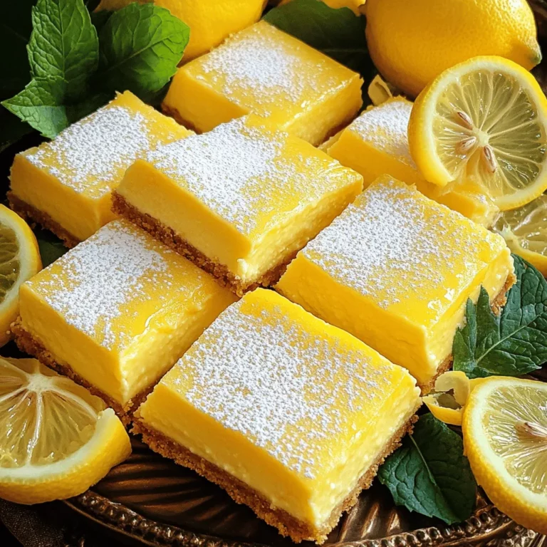 Lemon cheesecake bars are a tasty treat that many love. They blend the creamy richness of cheesecake with the bright zing of lemon. This mix creates a dessert that feels fresh and light. People enjoy these bars for their sweet and tangy flavors. They are also easy to make, which adds to their charm.