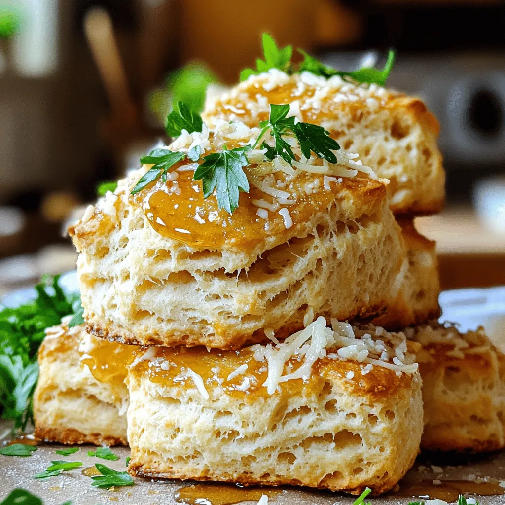 Honey garlic parmesan biscuits are tasty treats that blend sweet, savory, and cheesy flavors. These biscuits are soft and fluffy, with a crispy top that makes them perfect for any meal. The key ingredients include honey, garlic, and parmesan cheese. This mix creates a unique flavor that surprises and delights the taste buds.