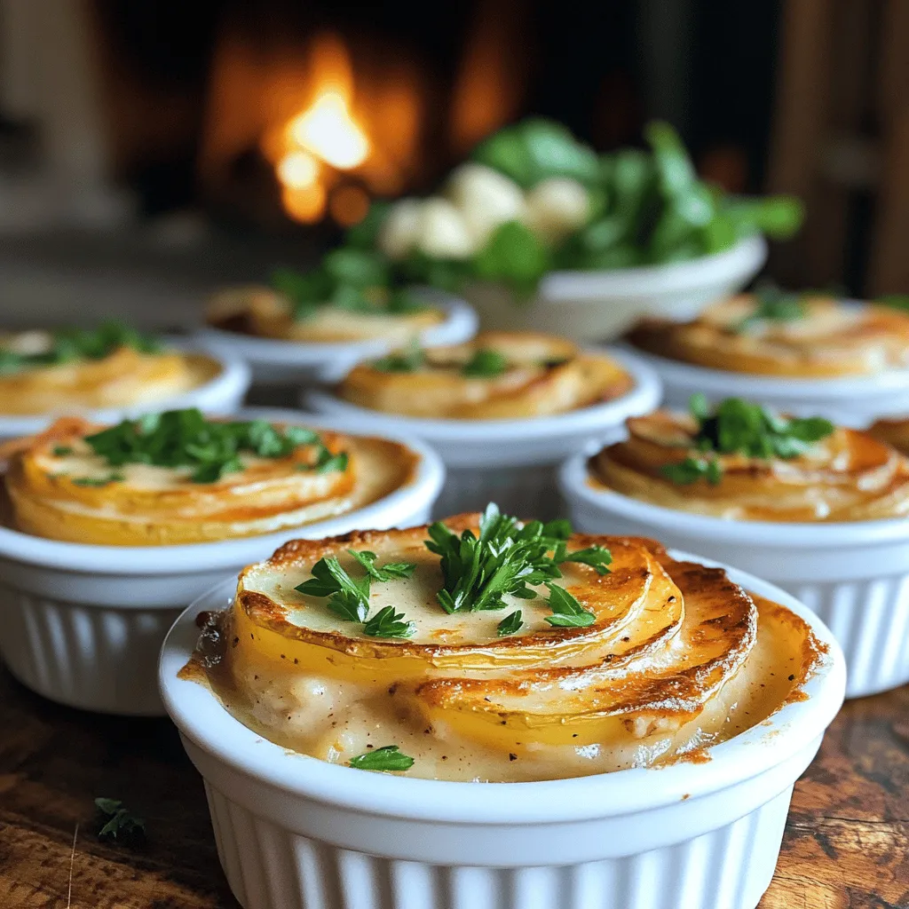 To create a vegan Gratin Dauphinois, start with the right ingredients. The main star is Yukon gold potatoes. These potatoes are creamy and buttery, even without dairy. You need about four large ones, thinly sliced.