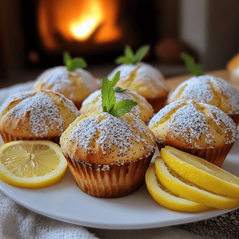 Lemon poppy seed muffins are a delightful treat. They balance a bright, zesty lemon flavor with the nutty crunch of poppy seeds. The texture is light and airy, making them perfect for breakfast or a snack. I love how these muffins bring a taste of spring to any table.