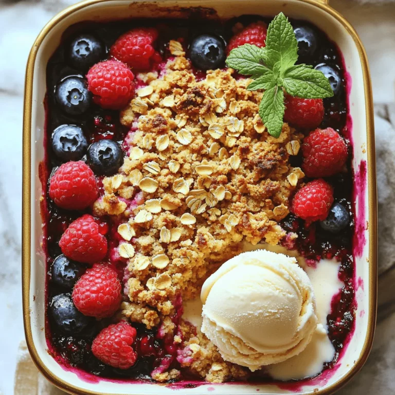 The right ingredients make a great berry crumble. First, let’s talk about the berries. You can use fresh or frozen berries. The best berries for crumble are blueberries, raspberries, and strawberries. Each berry adds a unique taste and color.