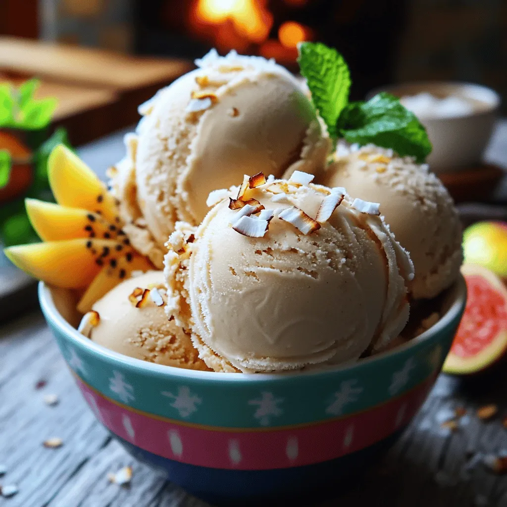 To make Glace Maison à la Noix de Coco, you need just a few key ingredients. You will need 2 cups of coconut milk, 1 cup of heavy cream, and 3/4 cup of granulated sugar. You will also need 1/2 teaspoon of vanilla extract, a pinch of salt, and 1/2 cup of unsweetened shredded coconut. Optionally, you can add toasted coconut flakes for garnish.