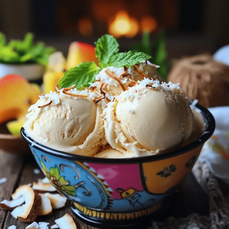 To make Glace Maison à la Noix de Coco, you need just a few key ingredients. You will need 2 cups of coconut milk, 1 cup of heavy cream, and 3/4 cup of granulated sugar. You will also need 1/2 teaspoon of vanilla extract, a pinch of salt, and 1/2 cup of unsweetened shredded coconut. Optionally, you can add toasted coconut flakes for garnish.