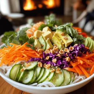 A spring roll bowl is a fun, fresh meal that mixes flavors and textures. You get all the good parts of a spring roll but in a bowl. This dish is popular because people love to customize their meals. You can choose your veggies and protein, making it unique for everyone.