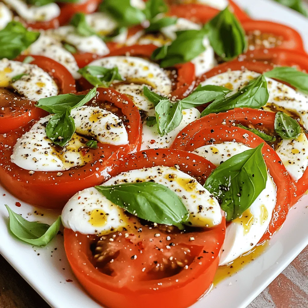 A classic Caprese salad shines with fresh, simple ingredients. For the best caprese salad ingredients, start with tomatoes. I recommend using ripe, juicy tomatoes. Heirloom or vine-ripened tomatoes work well. Their flavor and color make the salad pop.