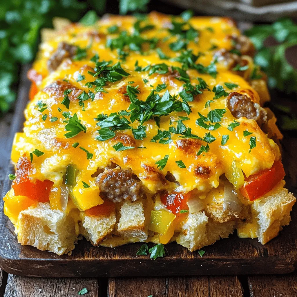To make a great sausage egg cheese casserole, you need simple, tasty ingredients. The main items for this casserole are breakfast sausage, eggs, milk, and cheese. For the best flavor, I recommend using sharp cheddar cheese. It adds a nice kick.