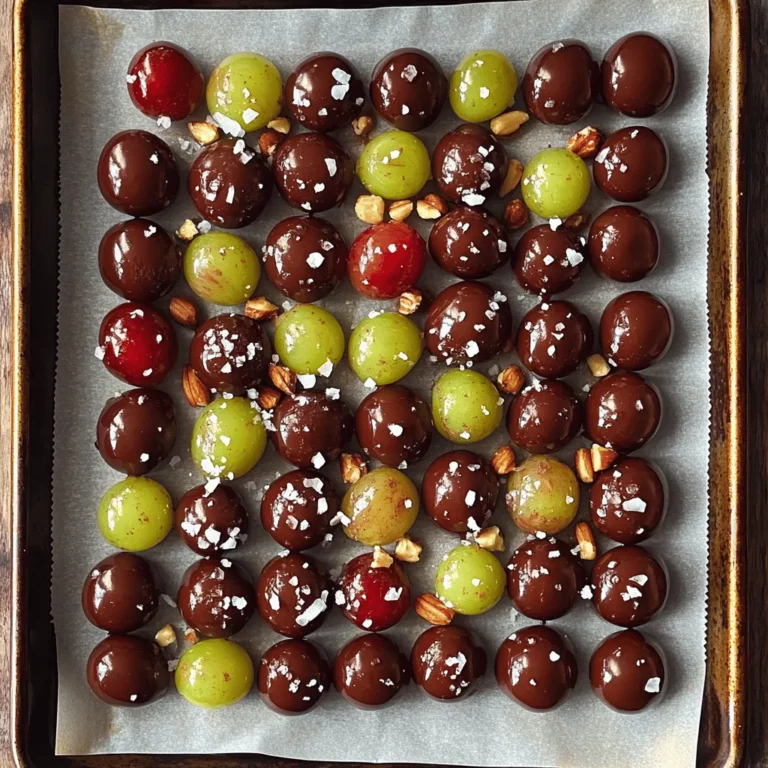 To make chocolate-covered grapes, you need just a few simple items. First, grab 2 cups of seedless grapes. You can choose red or green grapes based on your taste. Next, get 1 cup of dark chocolate chips or milk chocolate chips. The choice is yours! You may also want 1 tablespoon of coconut oil. This helps the chocolate melt smoother. Lastly, have some sea salt, chopped nuts, or coconut flakes for extra flavor.