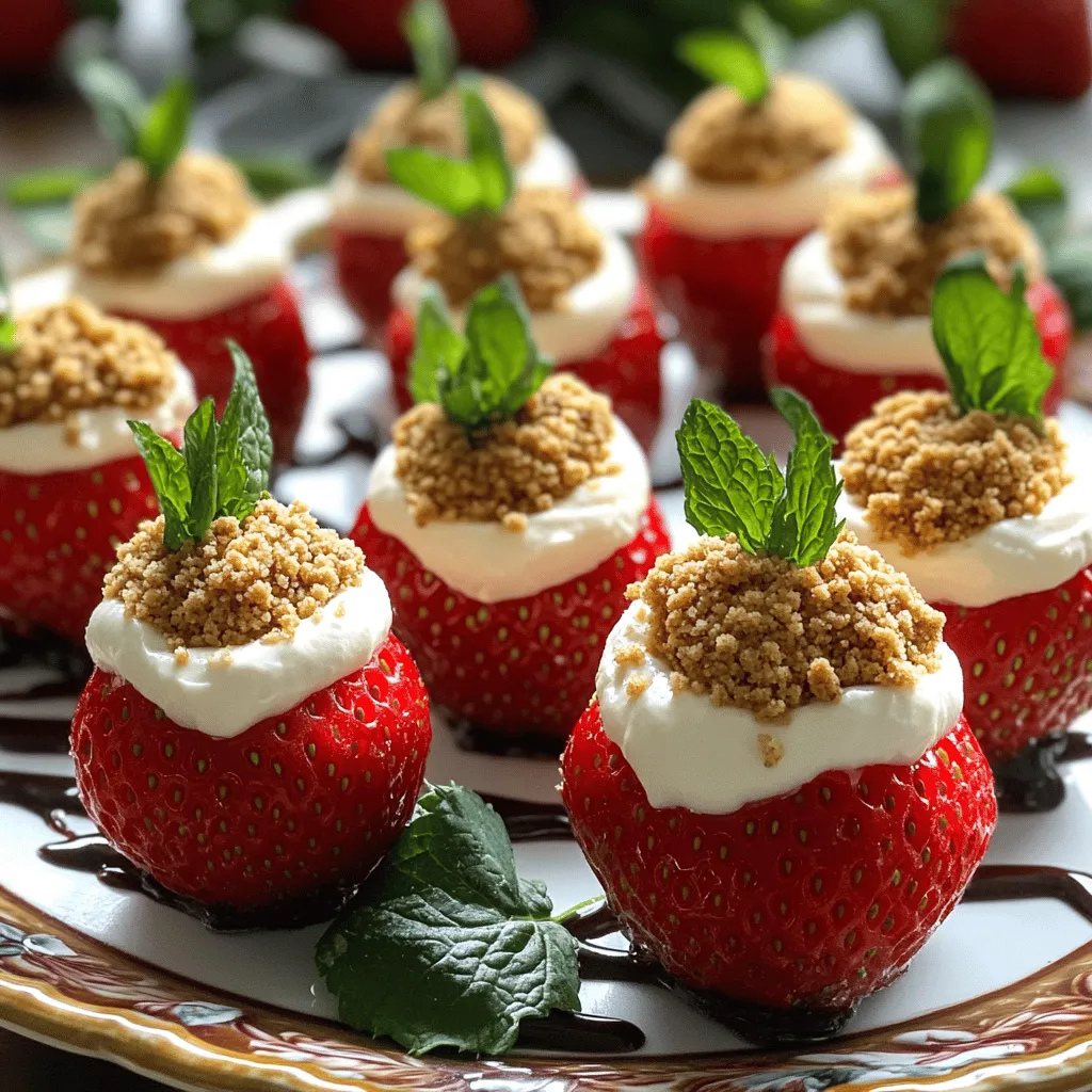 Mini cheesecake-stuffed strawberries are a fun and tasty treat. They combine fresh strawberries with a creamy cheesecake filling. This dessert is perfect for summer parties, picnics, or just a sweet snack at home.