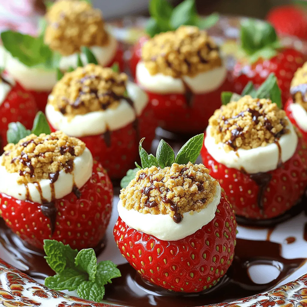 Mini cheesecake-stuffed strawberries are a fun and tasty treat. They combine fresh strawberries with a creamy cheesecake filling. This dessert is perfect for summer parties, picnics, or just a sweet snack at home.