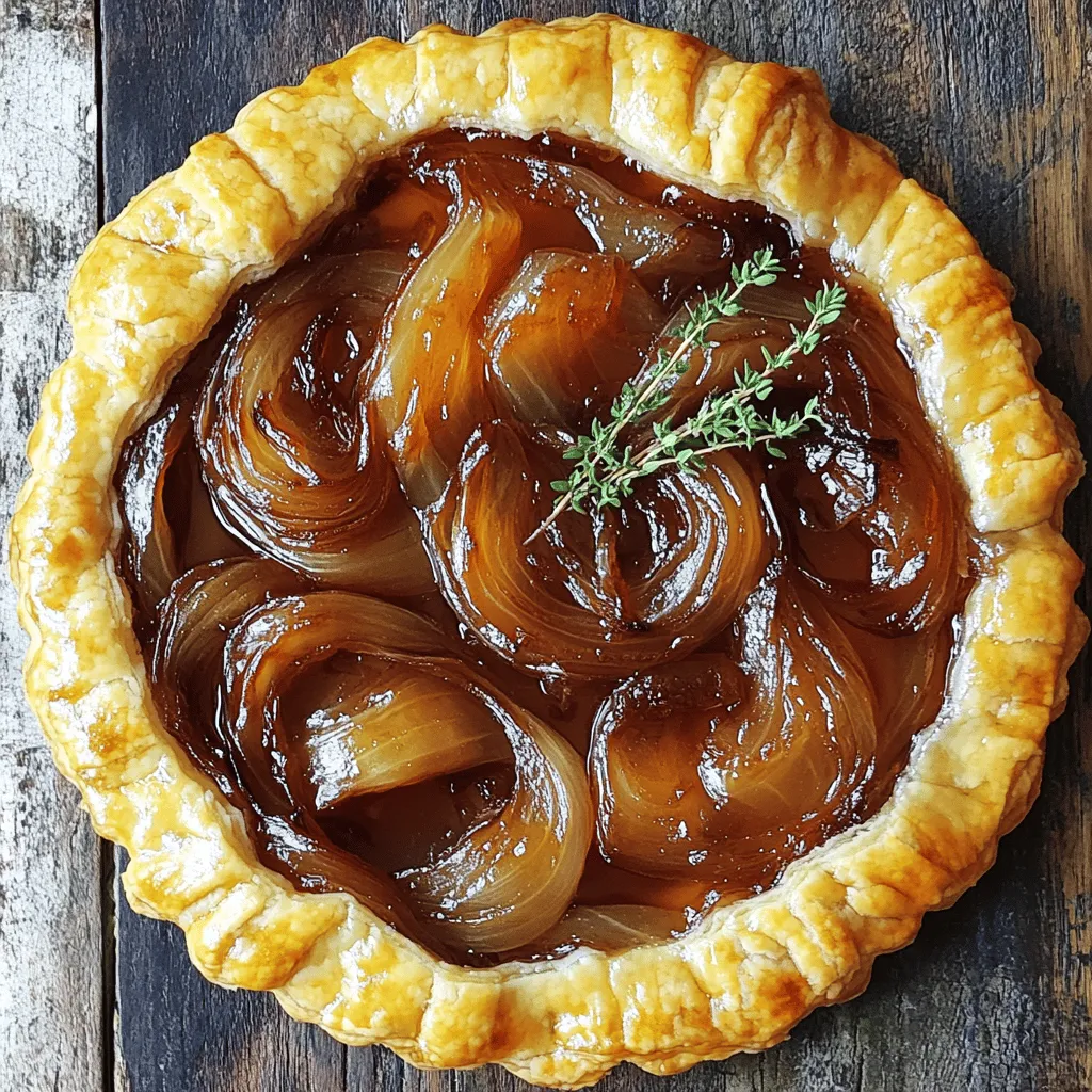 To make a great onion tarte tatin recipe, you need a few key ingredients. First, choose the best onions for tarte tatin. I love large yellow onions for their sweetness and flavor. Sweet onion varieties, like Vidalia or Walla Walla, also work well. They caramelize beautifully and add depth.