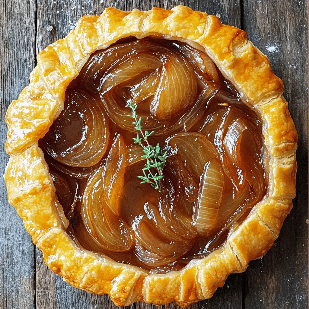 To make a great onion tarte tatin recipe, you need a few key ingredients. First, choose the best onions for tarte tatin. I love large yellow onions for their sweetness and flavor. Sweet onion varieties, like Vidalia or Walla Walla, also work well. They caramelize beautifully and add depth.