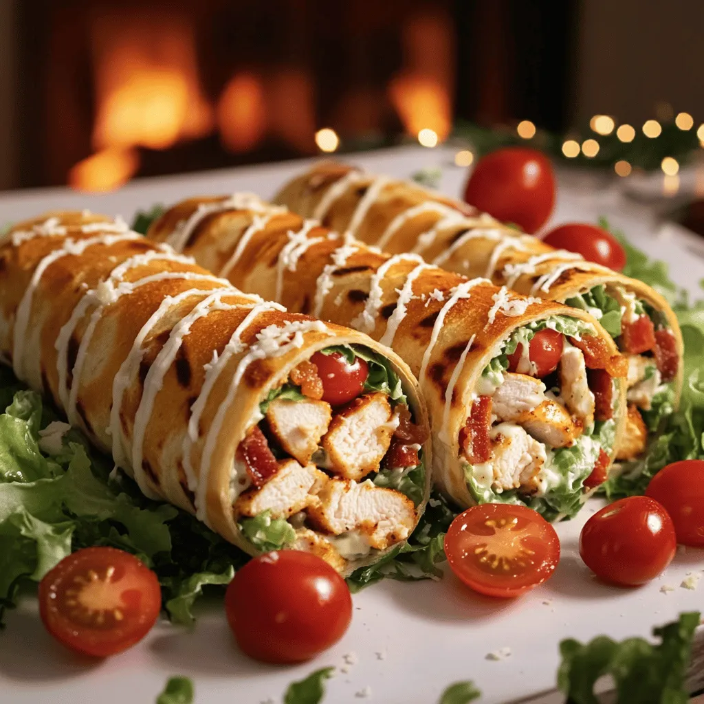 To make a Wrap Poulet César, you need a few key ingredients. The main star is grilled chicken. I recommend using two large chicken breasts. This gives you enough meat for four wraps. You’ll also need four whole wheat tortillas. These add a nice, healthy touch to the meal.
