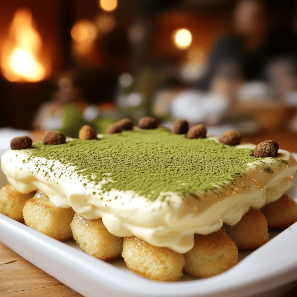 To create a delightful matcha tiramisu, you need a few key ingredients. First, gather 1 cup of strong brewed green tea. You can use matcha-flavored tea or regular green tea. This will be the base flavor for your dessert. Next, you will need 2 cups of mascarpone cheese for that creamy texture. It gives the tiramisu its rich and smooth feel.