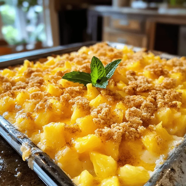 To make a delicious pineapple casserole, you need some key ingredients. The most important ones include crushed pineapple, cheese, and crackers. For a classic dish, I recommend using: