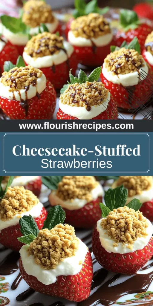 Treat yourself to mini cheesecake-stuffed strawberries, the perfect blend of fresh fruit and creamy goodness! This easy recipe will guide you through hollowing out strawberries and whipping up a delicious cheesecake filling that kids and adults will love. With customizable flavors and fun serving ideas, these mini desserts are ideal for summer gatherings. Click through to discover how to make this impressive treat for your next event!