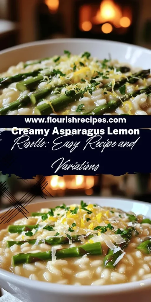 Elevate your cooking skills with this easy asparagus lemon risotto recipe! Discover the secrets to making it creamy and flavorful with fresh ingredients like asparagus, garlic, and Parmesan cheese. This dish is perfect for impressing family and friends, and you’ll find fun variations to keep your meals exciting. Ready to indulge in a plate of creamy goodness? Click to explore the full recipe and start cooking today!