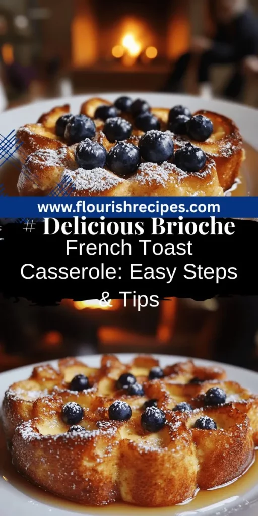 Elevate your breakfast with this irresistible brioche French toast casserole! Soft, buttery brioche bread soaked in a rich custard creates a mouthwatering delight. Whether hosting a brunch or enjoying a cozy morning, this make-ahead recipe is perfect for any occasion. Discover easy steps for preparation, exciting topping ideas, and tips for the best results. Click through to explore the full recipe and impress your family and friends!
