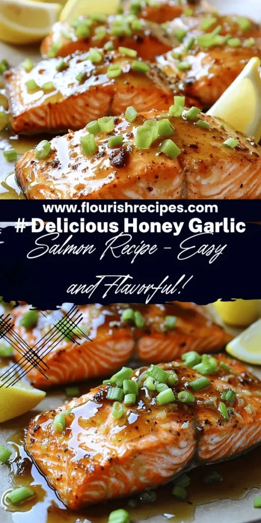 Indulge in the deliciousness of honey garlic salmon with this easy and flavorful recipe! Perfect for a weeknight dinner, this dish combines sweet and savory flavors that will delight your taste buds while offering health benefits. Discover essential ingredients, quick cooking methods, and tasty side pairings. Ready to elevate your dinner table? Click through now for the full recipe and impress your family with this simple, mouthwatering meal!