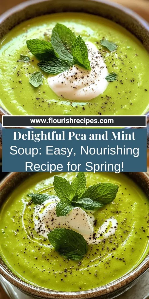 Craving a refreshing and nourishing dish? Try this delicious Pea and Mint Soup! Easy to prepare in just 30 minutes, this vibrant soup combines fresh peas and mint for a delightful flavor twist. Perfect for spring, you can enjoy it warm or chilled alongside crusty bread or a light salad. Dive into this healthy recipe and discover simple steps to make a creamy pot of goodness today. Click to explore the full recipe and elevate your dinner plans!