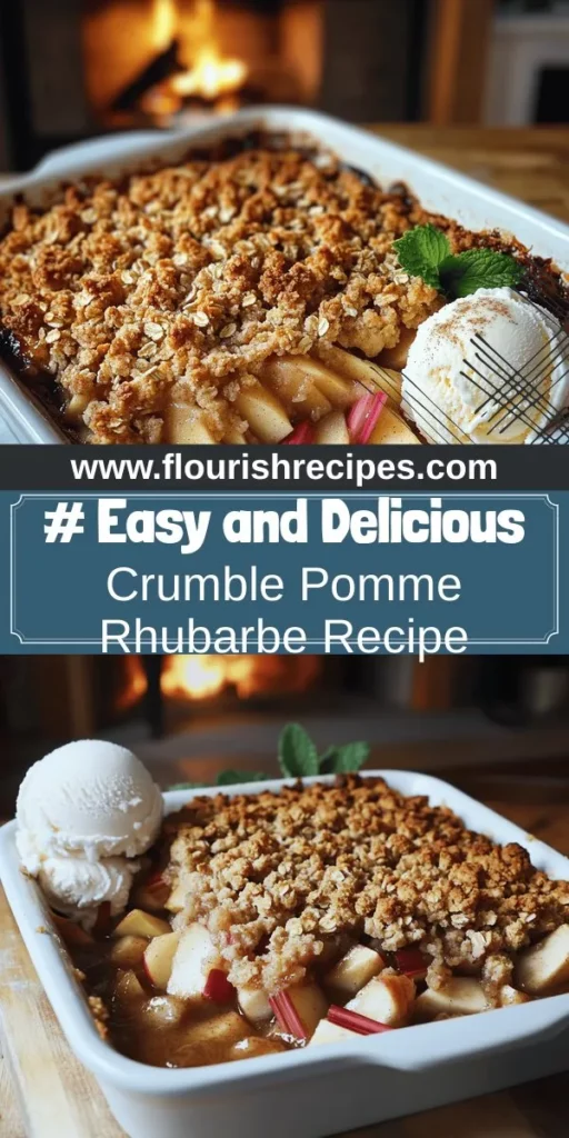 Indulge in the perfect blend of sweet and tart with this delightful Crumble Pomme Rhubarbe recipe! Combining juicy apples and tangy rhubarb, this easy dessert is sure to impress family and friends. With simple ingredients and straightforward steps, you’ll create a warm, comforting dessert in no time. Discover the full recipe and tips on how to make this scrumptious crumble a family favorite. Click to explore today and elevate your dessert game!