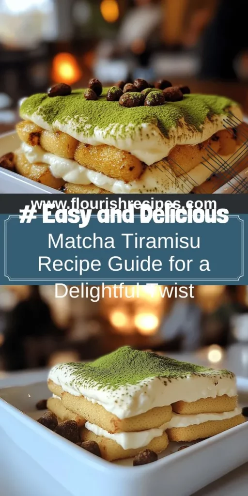 Indulge in a delightful twist on a classic with this easy Matcha Tiramisu recipe! Perfect for bakers of all levels, this guide walks you through key ingredients and simple steps to create a delicious dessert that combines creamy mascarpone with the unique flavors of matcha. Learn how to personalize this treat with fun variations and presentation tips. Click through to explore the full recipe and impress your friends and family!