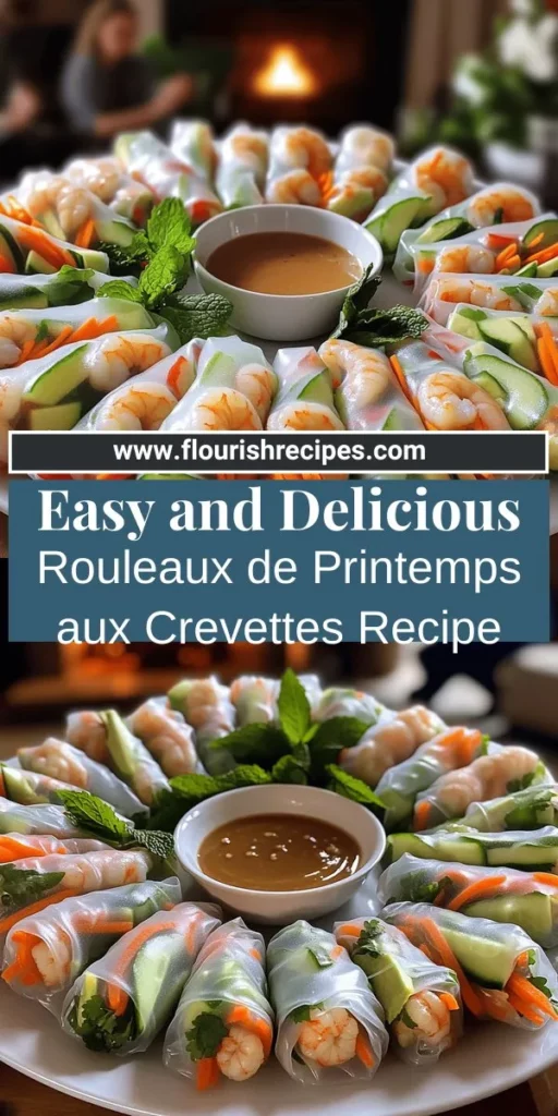 Looking for a fresh and tasty dinner idea? Discover how to make Rouleaux de Printemps aux Crevettes, or shrimp spring rolls, with simple ingredients and easy steps. This delightful dish is perfect for sharing or enjoying as a light meal. With tips for perfecting your rolls and variations to suit every palate, you’ll love creating this healthy and flavorful treat at home. Click to explore the full recipe and elevate your mealtime!