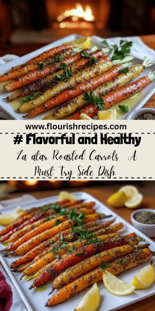 Elevate your meals with za'atar roasted carrots! This flavorful dish combines fresh baby carrots with the aromatic za'atar spice blend, creating a perfect balance of sweetness and earthiness. Easy to prepare and packed with health benefits, these roasted carrots are the star of any table. Discover simple steps, delicious variations, and expert tips in my latest blog post. Click to explore the full recipe and bring this tasty treat to your kitchen today!
