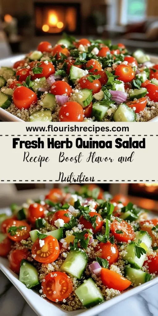 Discover the ultimate healthy delight with my Salade de Quinoa aux Herbes Fraîches! This vibrant quinoa salad is packed with protein, fiber, and fresh herbs, creating a deliciously nutritious dish. Learn how to perfectly cook quinoa, select fresh ingredients, and whip up a flavorful dressing that ties it all together. Perfect for meal prep or picnics, you'll find plenty of tips and variations to keep your meals exciting. Click to explore the full recipe and elevate your salad game!