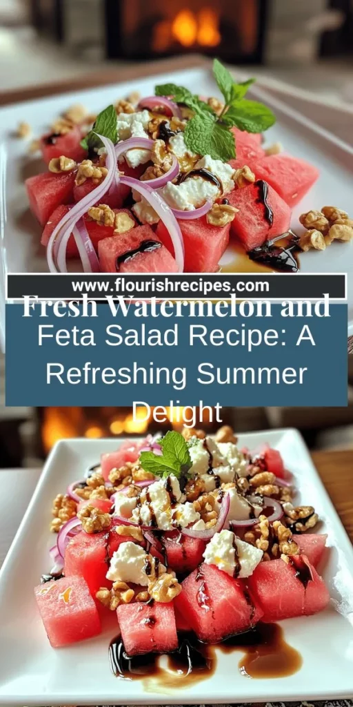 Discover the refreshing taste of Salade de Pastèque et Feta, a vibrant salad that combines juicy watermelon and creamy feta cheese for a perfect summer dish. This easy recipe not only offers a burst of flavor but is also packed with nutrients. In just 10 minutes, you can create a delicious, healthy salad that’s ideal for picnics or dinner parties. Click through to explore the full recipe and impressive variations to make it your own!