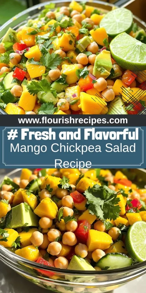 Looking for a fresh and flavorful dish? Try my easy Mango Chickpea Salad packed with vibrant ingredients like ripe mango, crunchy bell peppers, and creamy avocado. Perfect as a light lunch or a side dish for gatherings, this recipe is not only delicious but also loaded with nutrients. Discover how simple it is to create this healthy delight! Click through to explore the full recipe and impress your friends with this colorful salad today!