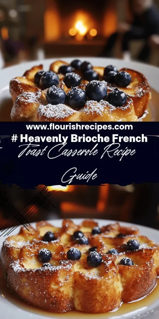 Start your day with a delicious twist on breakfast! This easy Brioche French Toast Casserole blends soft brioche bread and creamy egg custard, creating a dish everyone will love. Perfect for brunch or family gatherings, this recipe is simple and customizable. Explore fun variations with fruits and spices to make it your own. Click through to discover how to create this delightful breakfast treat and impress your loved ones!