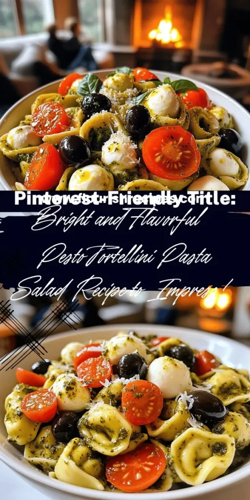 Savor the fresh flavors of my Pesto Tortellini Pasta Salad, a perfect dish for gatherings or quick meals! This recipe features creamy pesto, tender tortellini, and crisp veggies, making it a vibrant addition to your table. Discover essential tips on selecting quality ingredients, step-by-step preparation, and exciting variations to keep things fresh. Click through to explore the full recipe and elevate your pasta salad game today!