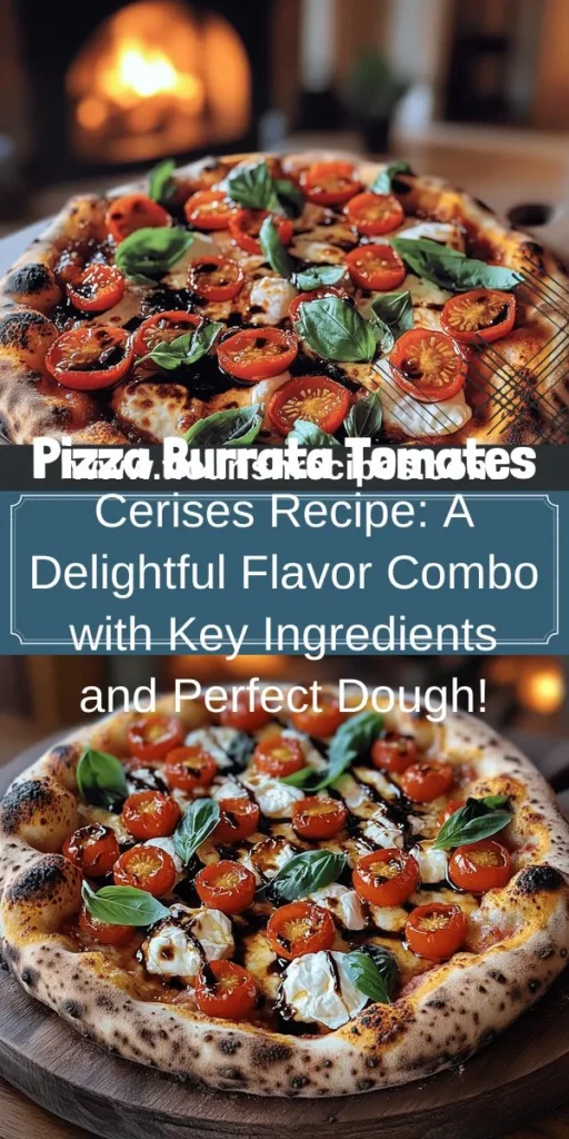 If you're a pizza lover, you have to try Pizza Burrata Tomates Cerises! This delightful dish features creamy burrata cheese and sweet cherry tomatoes, creating a mouthwatering combination. Discover the essential ingredients, master the perfect dough, and follow our simple steps to bake your own delicious pizza. Ready for a flavor explosion? Click through to explore the full recipe and impress your taste buds with this amazing pizza creation!
