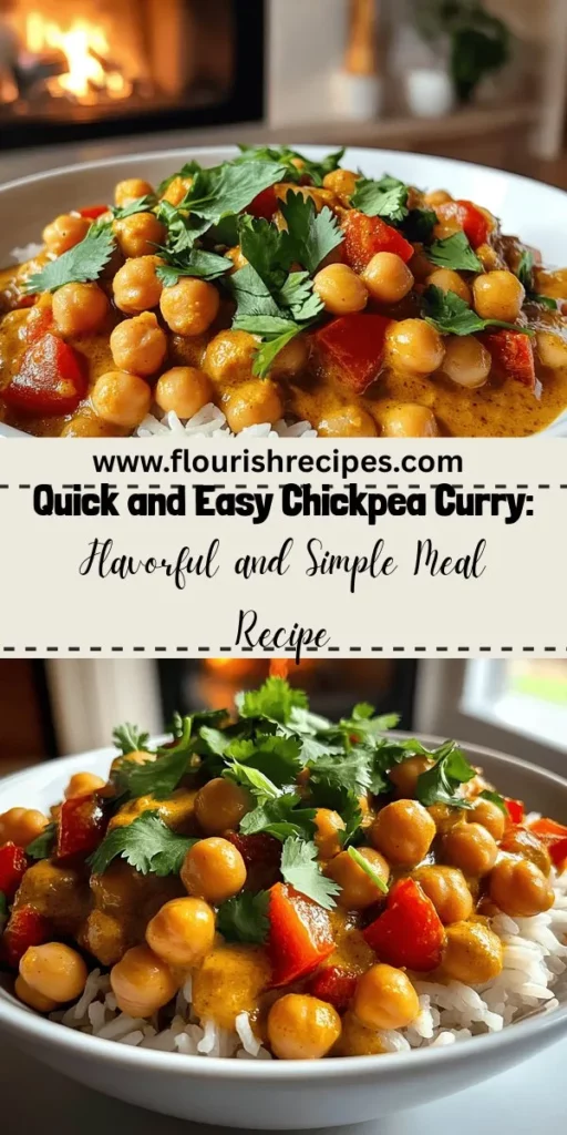 Discover the ultimate quick chickpea curry with my Curry de Pois Chiches Rapide recipe! This flavorful and simple meal is perfect for busy days, packed with protein and spices for a tasty dish in just 30 minutes. You'll learn how to use easy ingredients like canned chickpeas, coconut milk, and aromatic spices. Ready to indulge in this delicious dinner? Click through for the full recipe and transform your weeknight meals today!