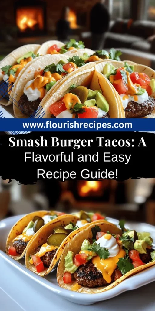 Get ready to revolutionize your taco night with smash burger tacos! This flavorful and easy recipe combines juicy smash burgers and crispy tacos for a delicious fusion that everyone will love. Learn how to craft the perfect taco with the best ingredients and toppings. Whether you're cooking for family or friends, these unique tacos will impress. Click through now to discover the full recipe and elevate your mealtime!