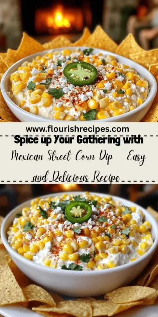 Elevate your gatherings with this mouthwatering Mexican Street Corn Dip! Packed with creamy goodness from sour cream and cheese, plus a kick of spice from jalapeños, it's the perfect appetizer or side dish. Discover essential ingredients, simple preparation steps, and fun variations to make it your own. Click through to explore the full recipe and impress your guests with this delightful and flavorful dip that everyone will love!
