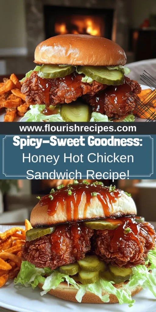 Spice up your meal with a delicious Honey Hot Chicken Sandwich! This recipe features crispy fried chicken coated in a sweet and spicy hot honey sauce, served on a soft brioche bun. Perfect for any occasion, learning how to create this flavorful dish is easy with our step-by-step guide and helpful tips. Don't miss out on this tasty twist on a classic favorite. Click through to discover the full recipe and elevate your cooking game!