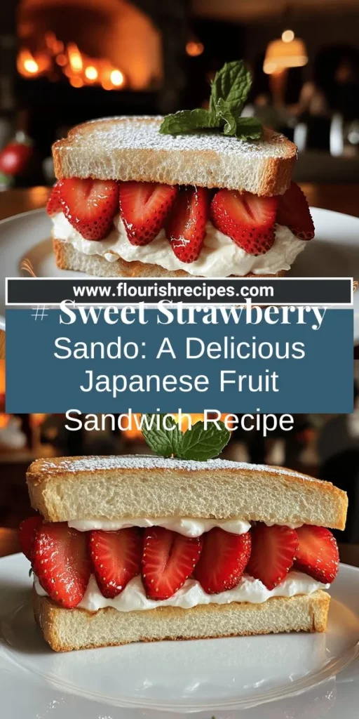 Indulge in the delightful world of Strawberry Sando with this easy and delicious recipe! This Japanese treat combines soft bread with fresh strawberries and creamy goodness, creating a perfect snack or dessert. Discover the fascinating history, tips for selecting the best ingredients, and unique variations to try at home. Unleash your creativity in the kitchen and elevate your dessert game with a homemade Strawberry Sando. Click through for the full recipe and enjoy this sweet sensation today!