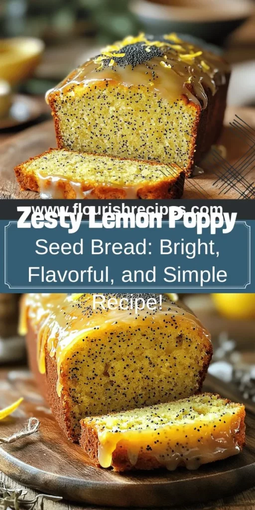 If you're looking for a bright and delicious treat, try this Lemon Poppy Seed Bread recipe! It's simple to make and full of flavor, perfect for any occasion. Learn about key ingredients, step-by-step instructions, and fun variations to keep it fresh. Plus, discover essential tips to ensure your bread is always moist and tasty. Click through to explore this delightful recipe and get ready to enjoy a slice of citrusy goodness!