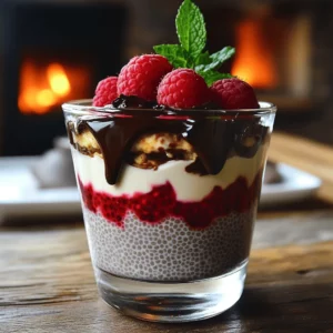 To make Chia Pudding Chocolat Framboise, you need just a few simple ingredients. First, grab 1/2 cup of chia seeds. These tiny seeds are packed with goodness. You will also need 2 cups of almond milk, or any milk you prefer. This creamy base adds a lovely texture to the pudding.