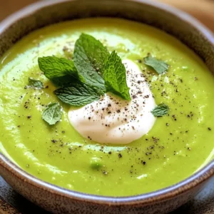 To create a tasty pea and mint soup, you need fresh ingredients. The main ingredients for pea and mint soup are fresh peas, mint leaves, onion, and garlic. Fresh peas for soup give it a bright green color and sweet flavor. You can also use frozen peas if fresh ones are not available.